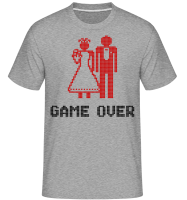 Game Over Sign Red - T-Shirt Shirtinator homme - Gris chiné - Devant