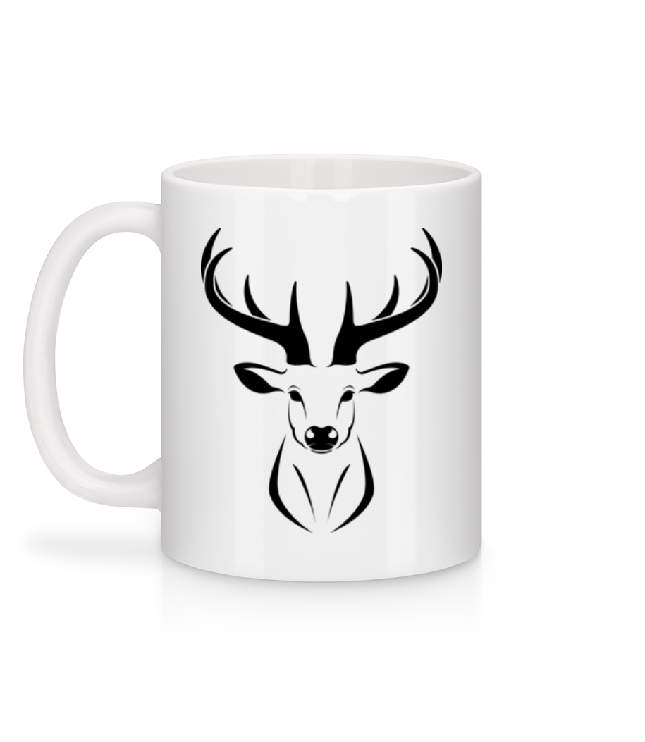 Aperçu: Cerf - Mug en céramique blanc - Blanc - Derrière