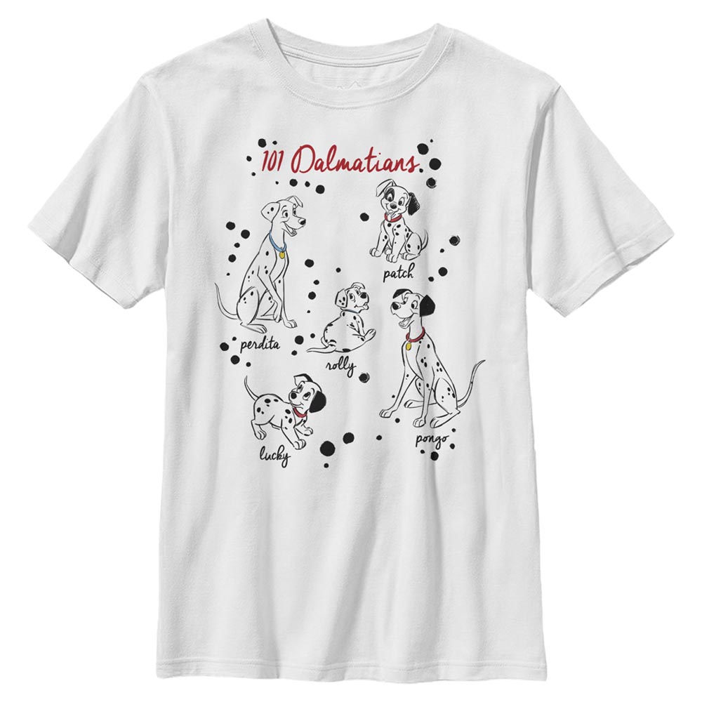 Disney Classics - Les 101 Dalmatiens - Photo de groupe Puppy Names - Enfant T-shirt