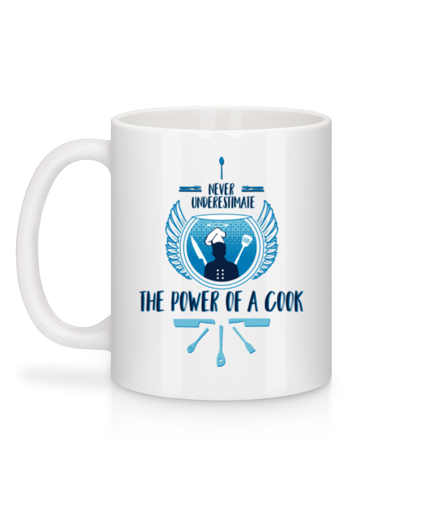The Power Of A Cook - Mug en céramique blanc - Blanc - Derrière