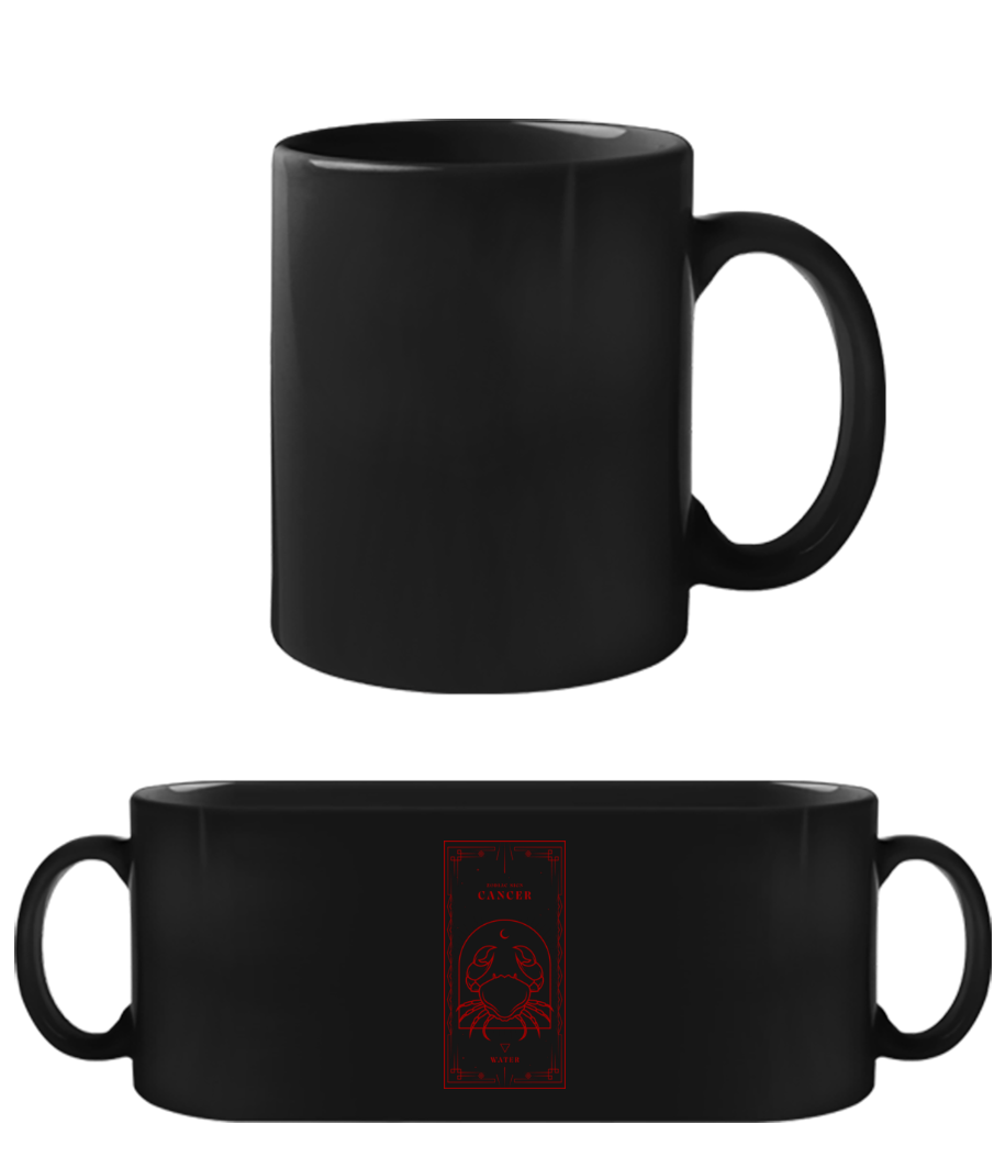 Art Deco Zodiac Sign Cancer · Tasse Noire