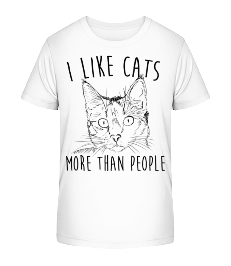 I Like Cats More Than People · T-shirt bio Enfant Stanley Stella 2.0