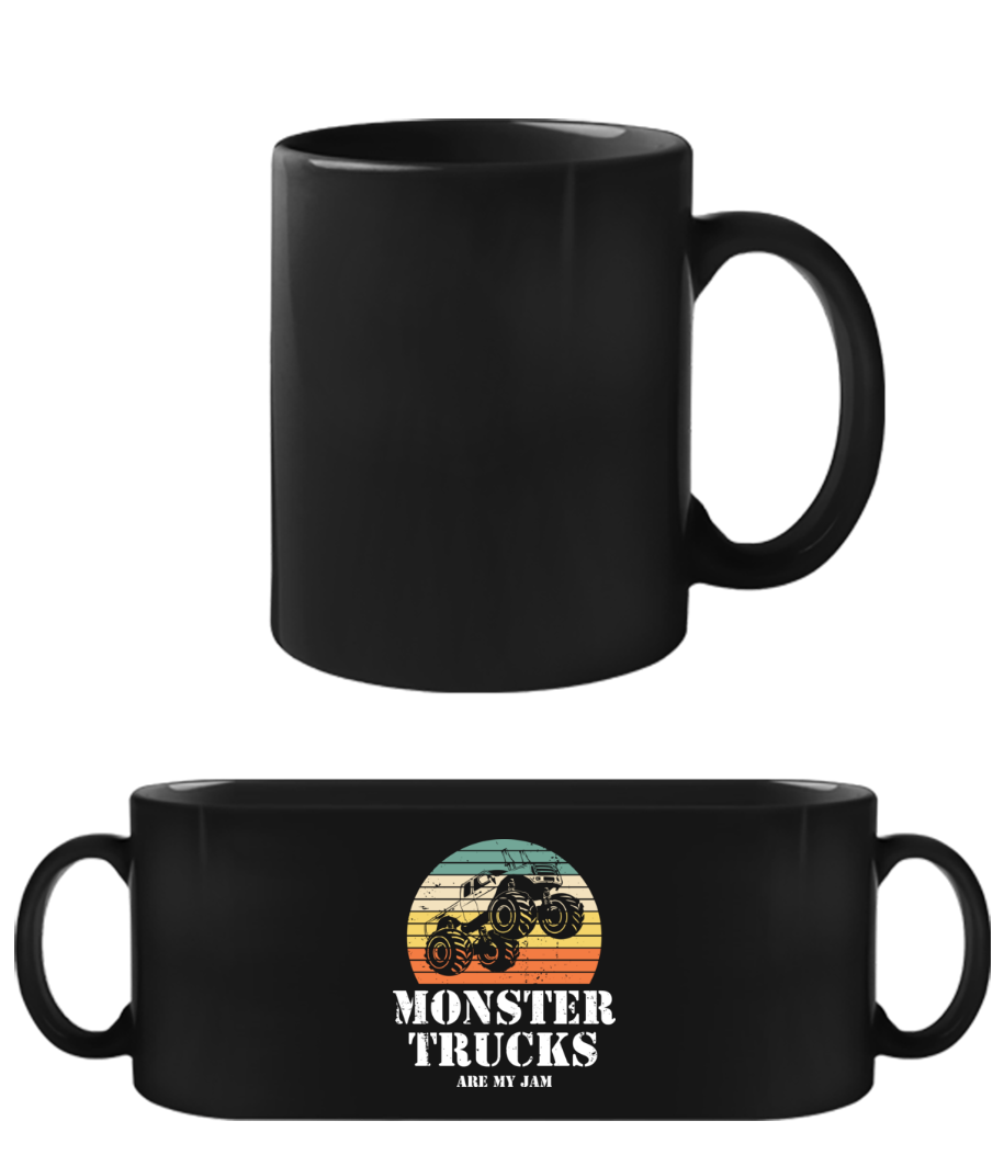 Retro Sun Monster Truck · Schwarze Tasse