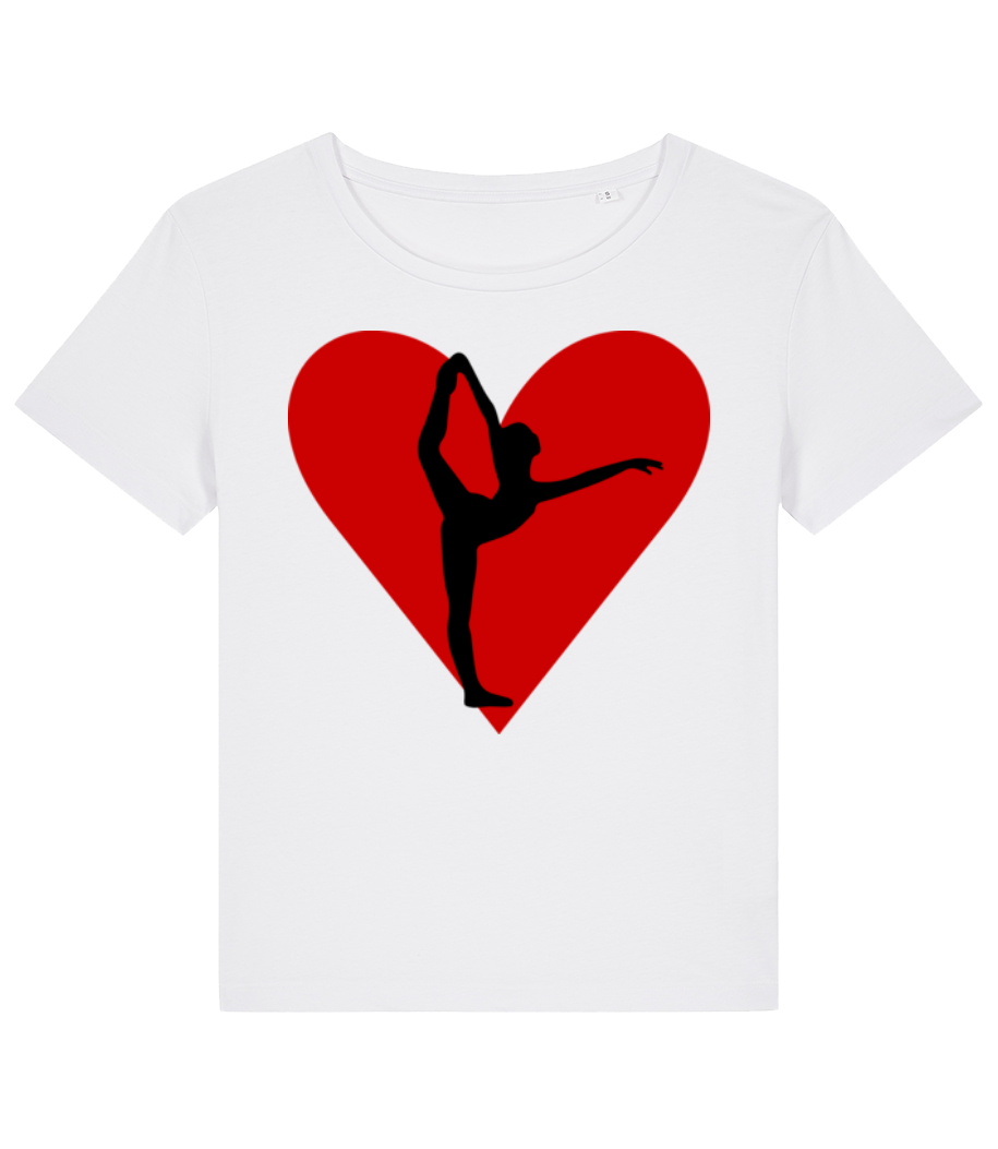 Aperçu: Yoga Cœur - T-shirt bio Femme Stanley Stella 2.0 - Blanc - Devant