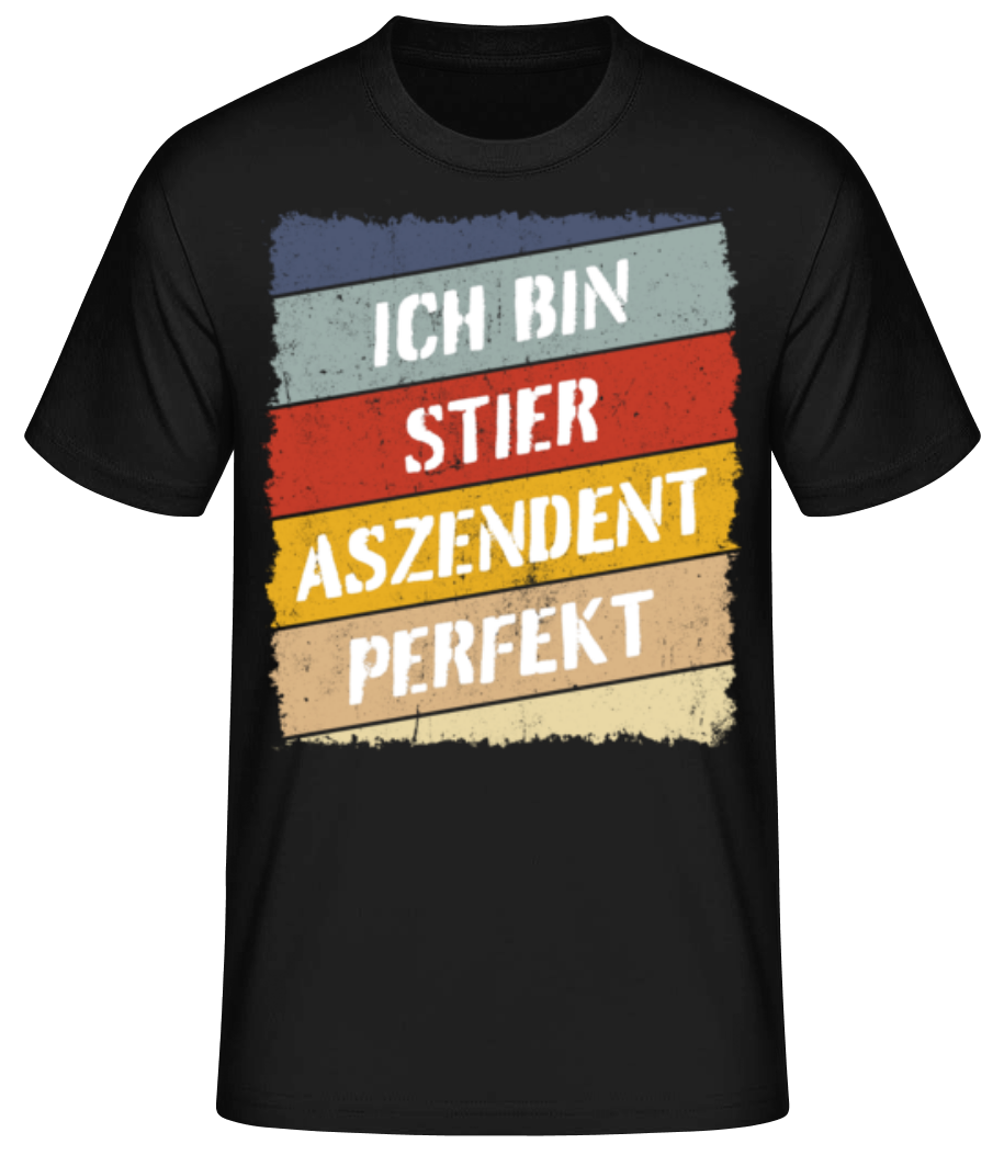 Stier Aszendent Perfekt Retro Stil · Männer Basic T-Shirt