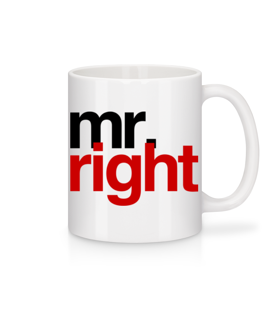 Mr. Right Logo · Mug en céramique blanc