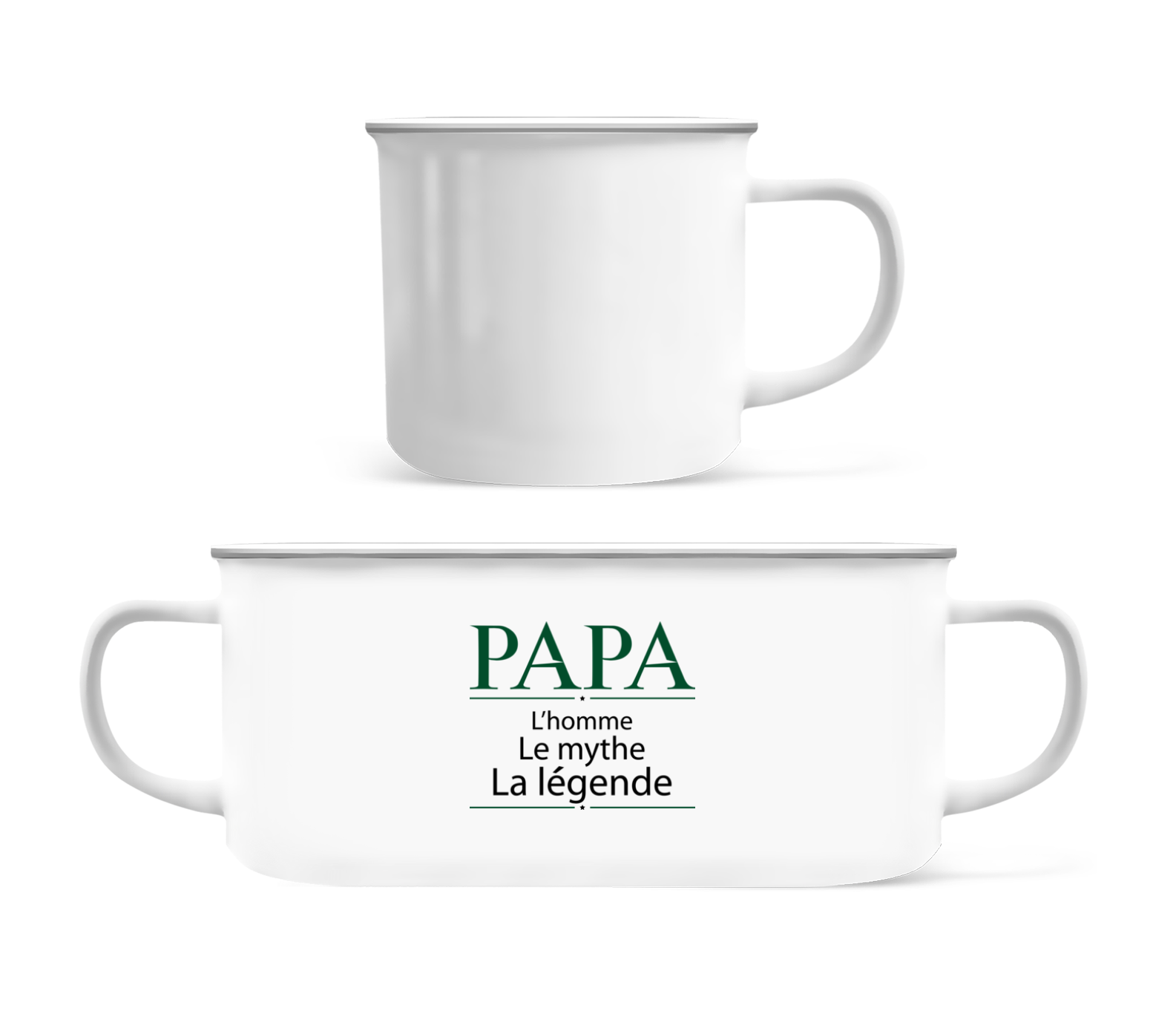 Papa La Légende · Tasse Émaillée