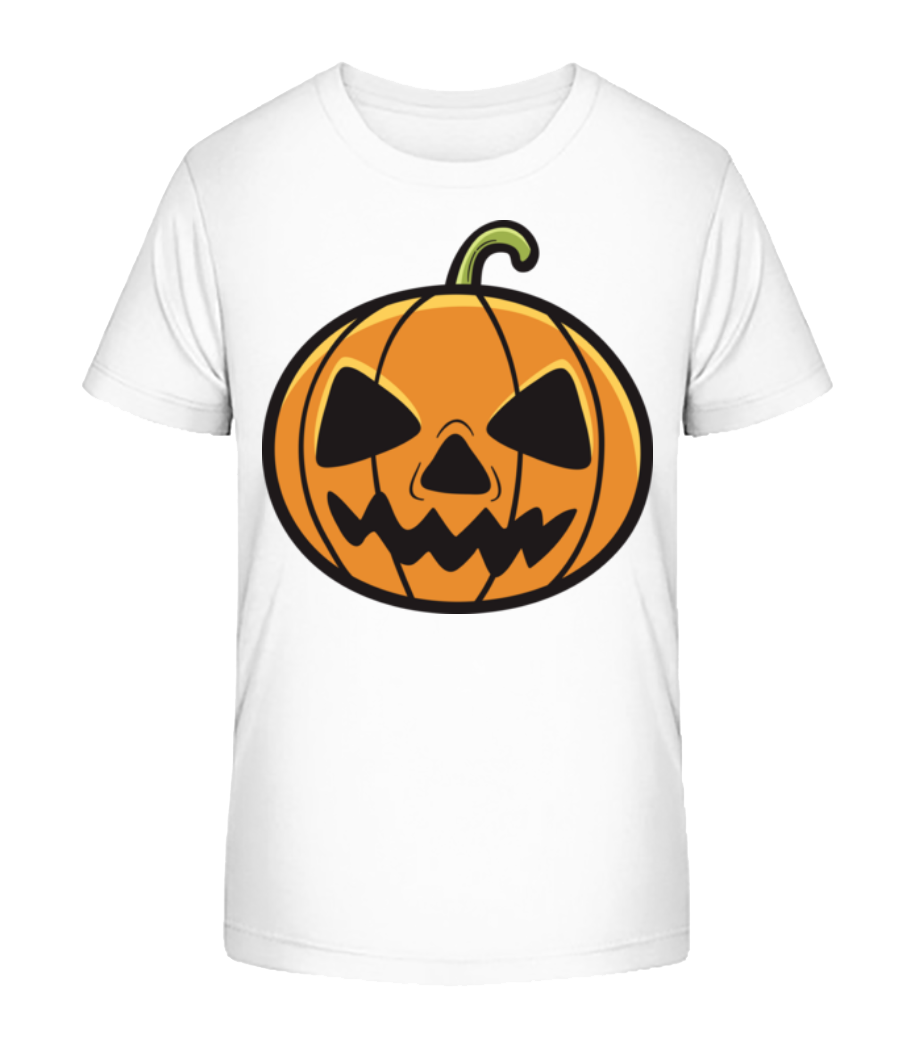 Aperçu: Citrouille D'Halloween - T-shirt bio Enfant Stanley Stella 2.0 - Blanc - Devant