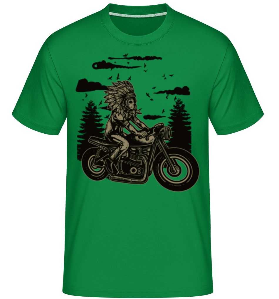 Indian Chief Rider -  T-Shirt Shirtinator homme - Vert irlandais - Devant