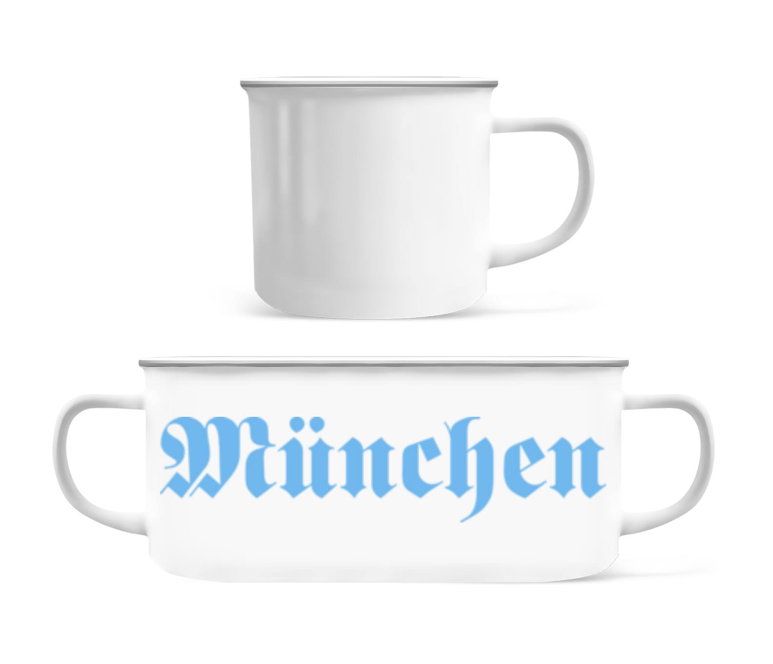 Aperçu: München - Tasse Émaillée - Blanc - Devant