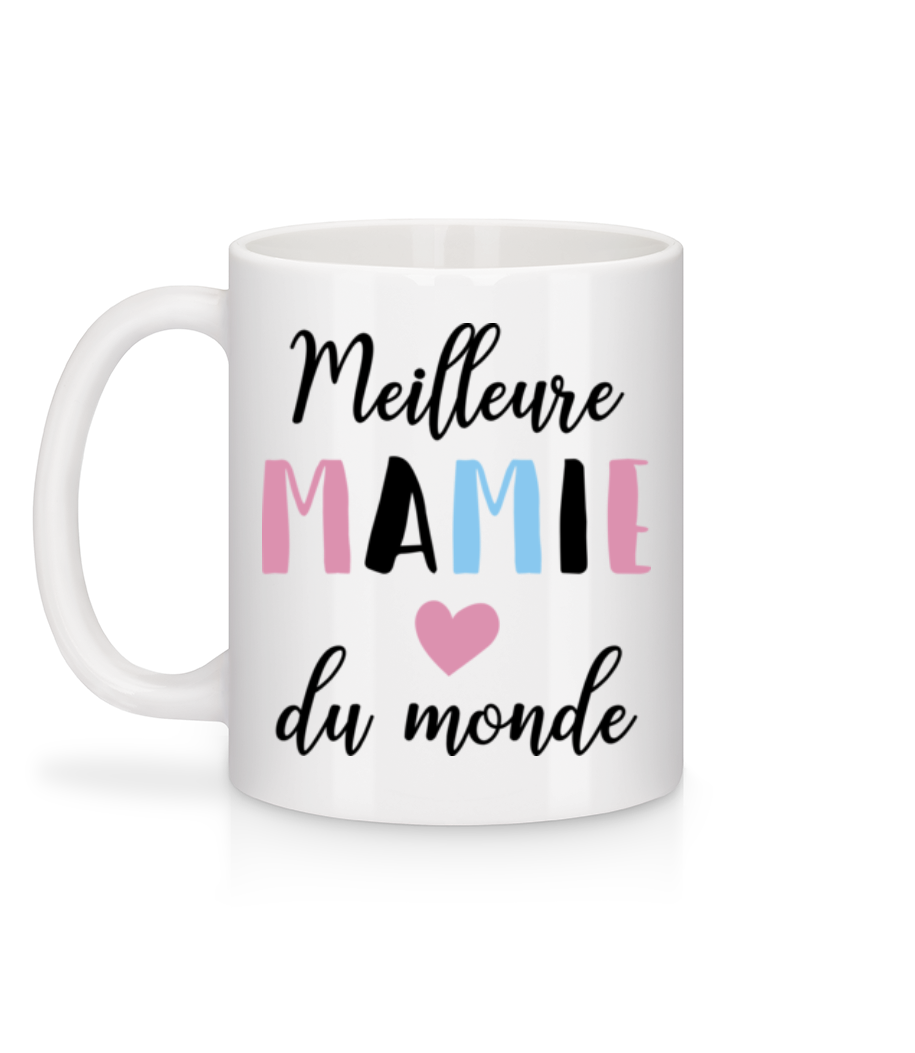 Aperçu: Meilleure Mamie Du Monde - Mug en céramique blanc - Blanc - Derrière