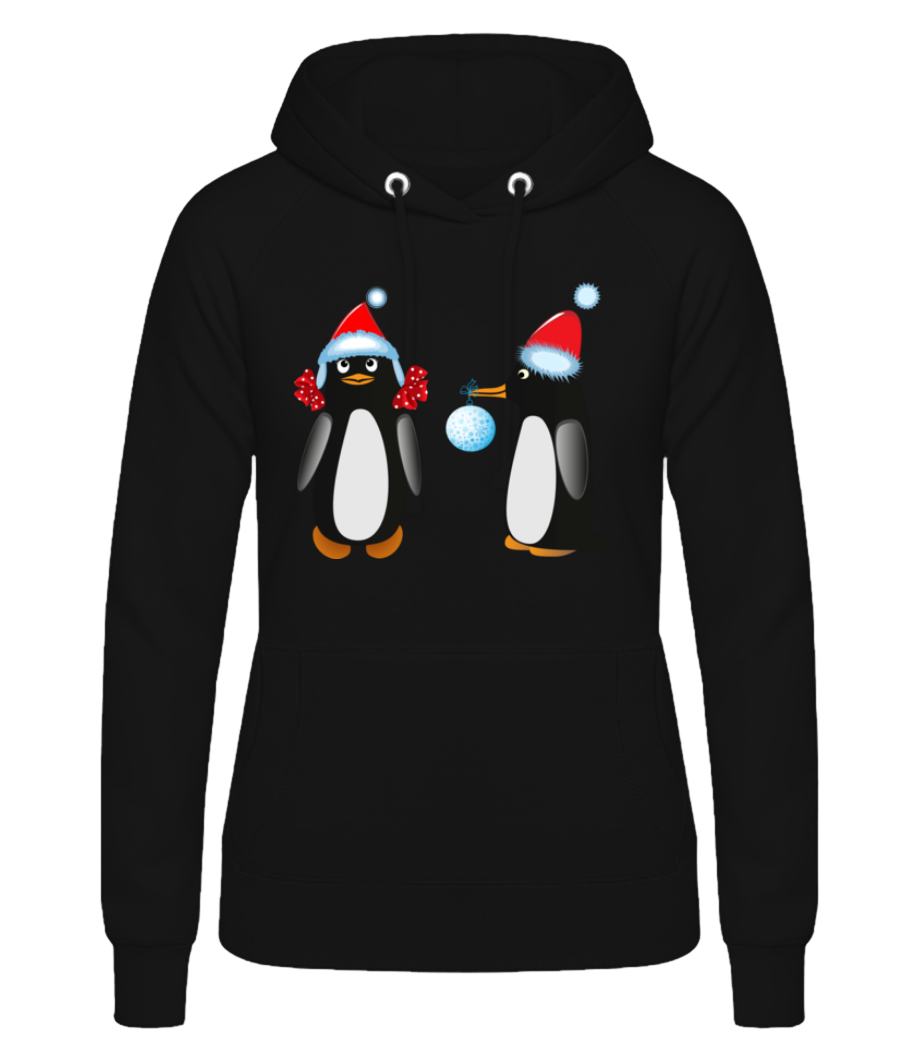 Pingouin À Noël 3 · Sweat à capuche basique pour femme