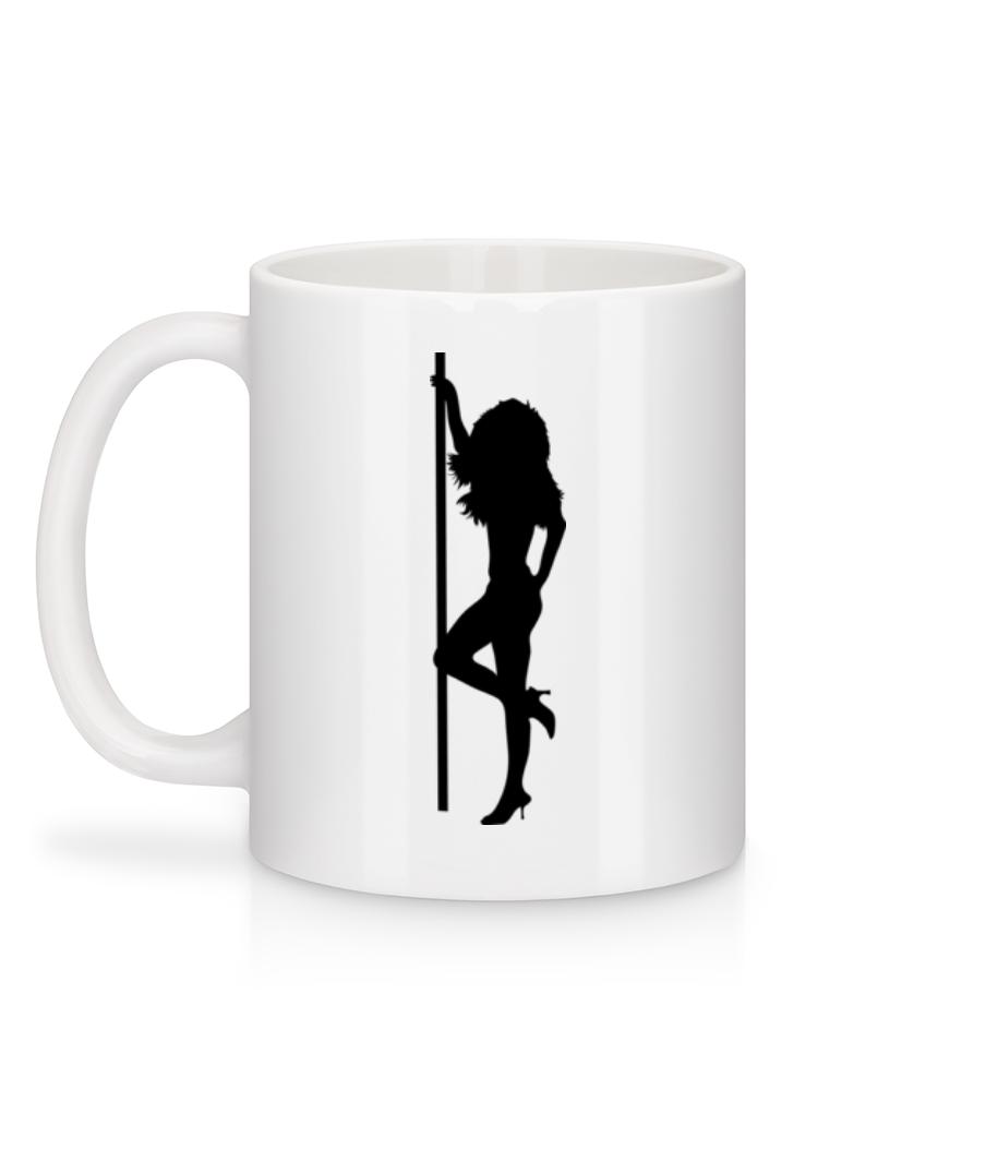 Aperçu: Stripper Girl Pole - Mug en céramique blanc - Blanc - Derrière