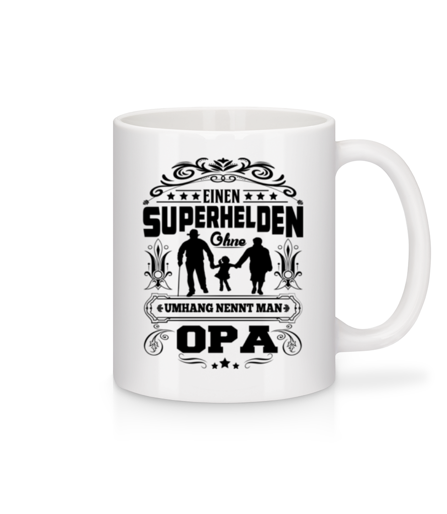 Vorschau: Opa Superheld Ohne Umhang - Tasse - Weiß - Vorne