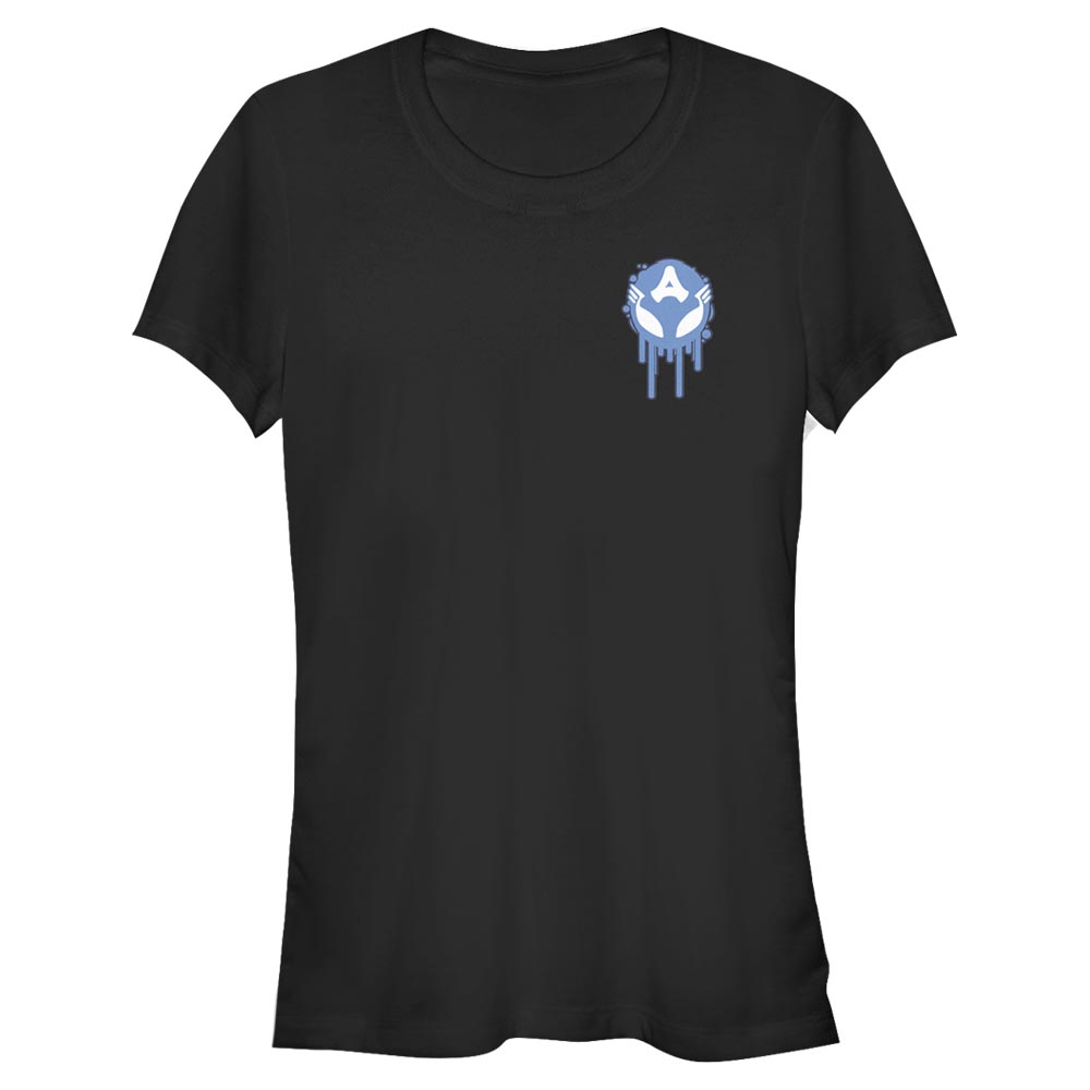 Aperçu: Marvel - Captain America Venomized America Badge - Femme T-shirt - Noir - Devant