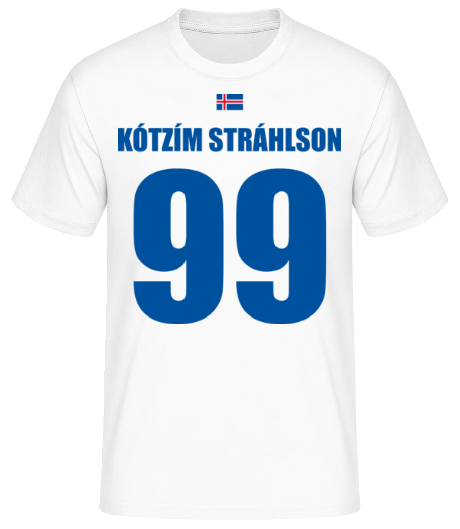 Island Fußball Trikot Kótzím Stráhlson · Männer Basic T-Shirt