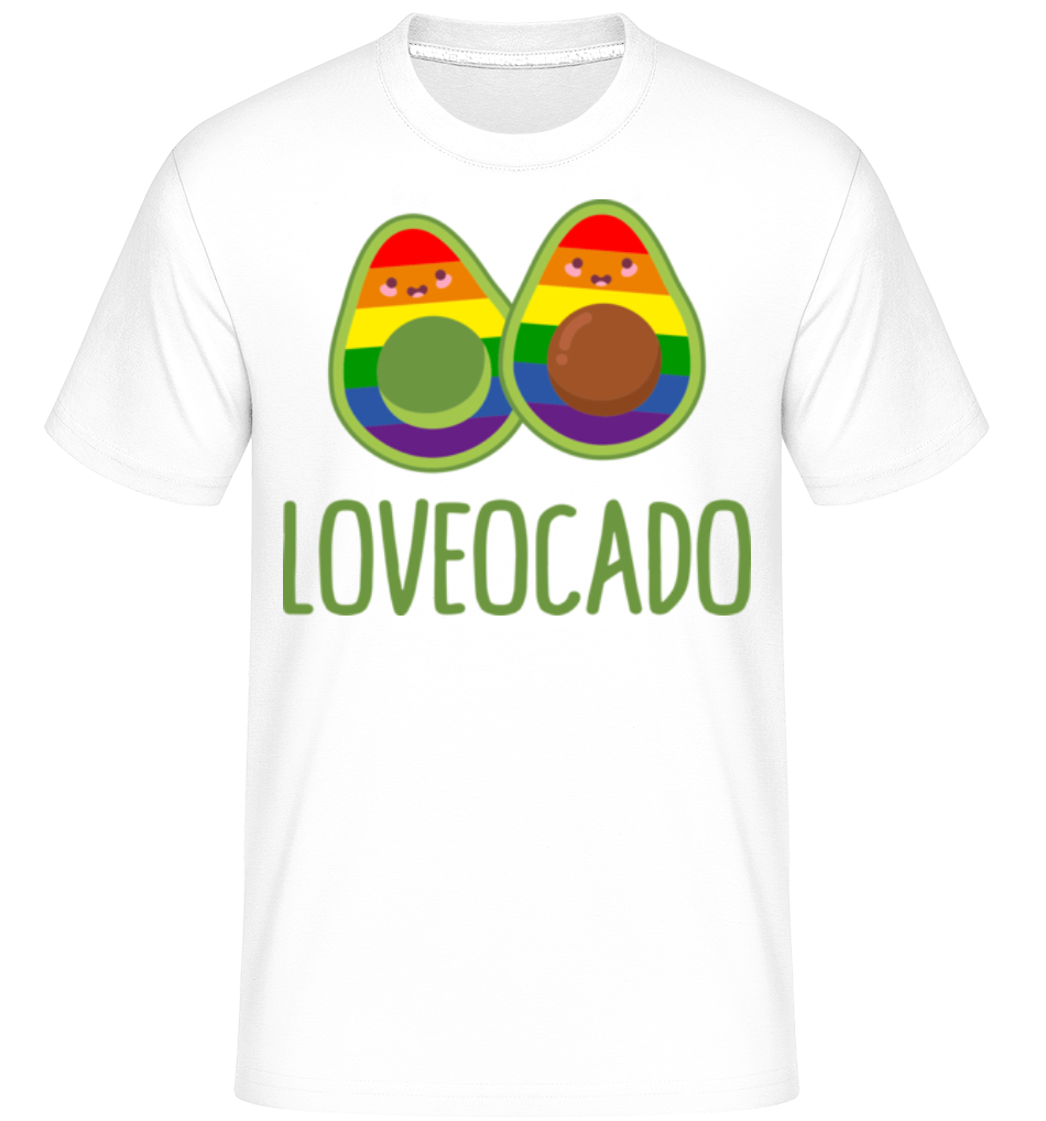 Aperçu: LGBTQ Avocado Loveocado -  T-Shirt Shirtinator homme - Blanc - Devant