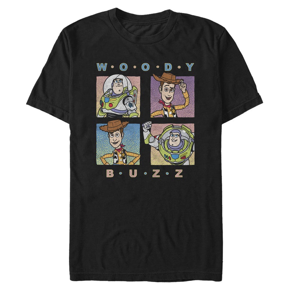Disney - Toy Story - Woody et Buzz Pastel Foursquare - Homme T-shirt