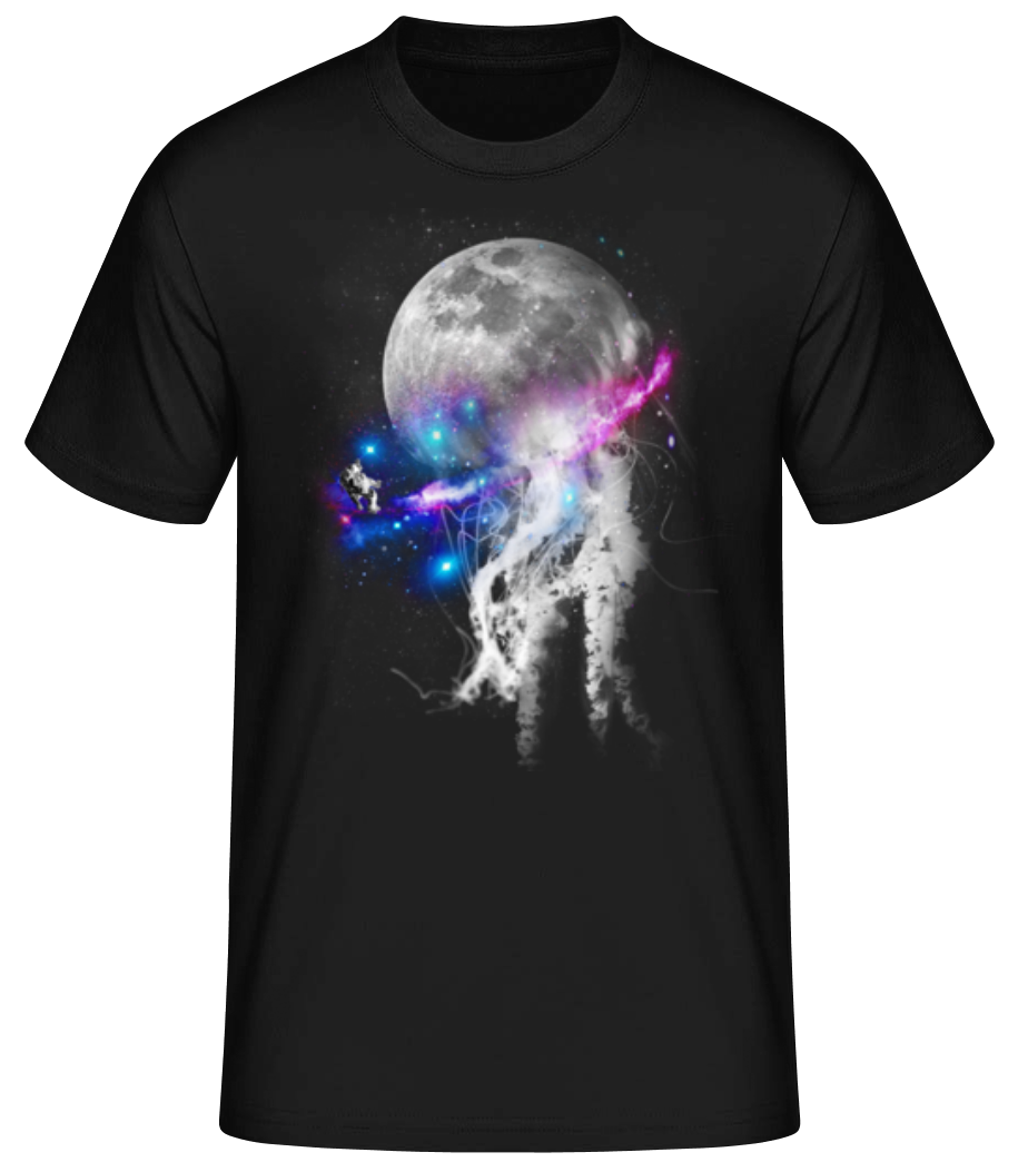 Astronaute Et Galaxie - T-shirt standard Homme - Noir - Devant