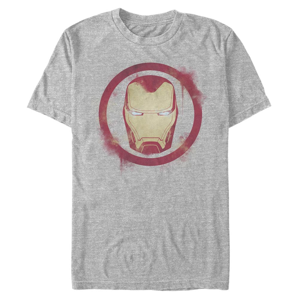 Aperçu: Marvel - Avengers Endgame - Iron Man Spray Logo - Homme T-shirt - Gris chiné - Devant