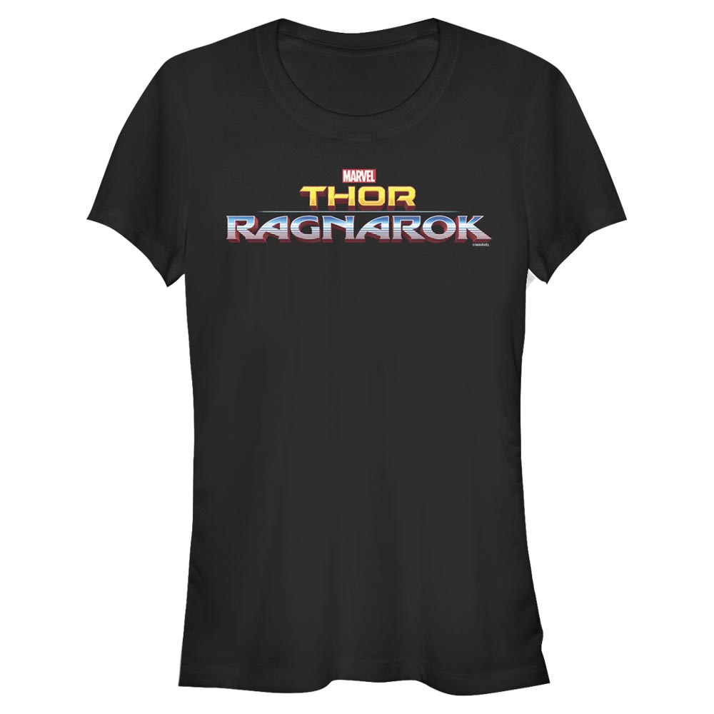 Aperçu: Marvel - Thor Ragnarok - Text Ragnarok Logo - Femme T-shirt - Noir - Devant