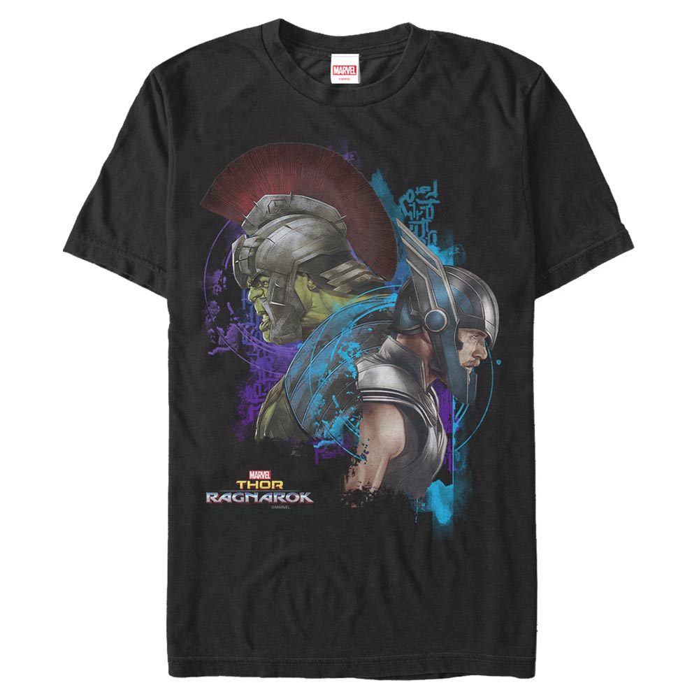 Marvel - Thor Ragnarok - Hulk et Thor Warriors - Homme T-shirt
