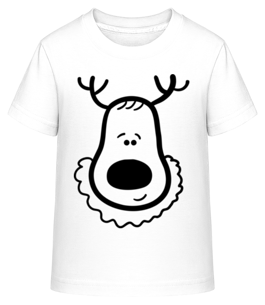 Aperçu: Rennes De Noël - T-shirt shirtinator Enfant - Blanc - Devant