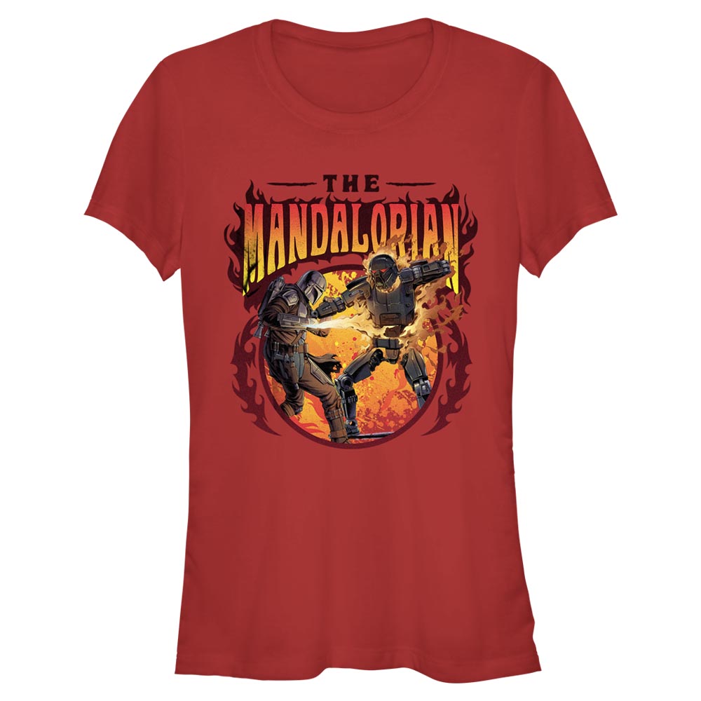 Star Wars - The Mandalorian - Mando & Dark Trooper Flames - Femme T-shirt
