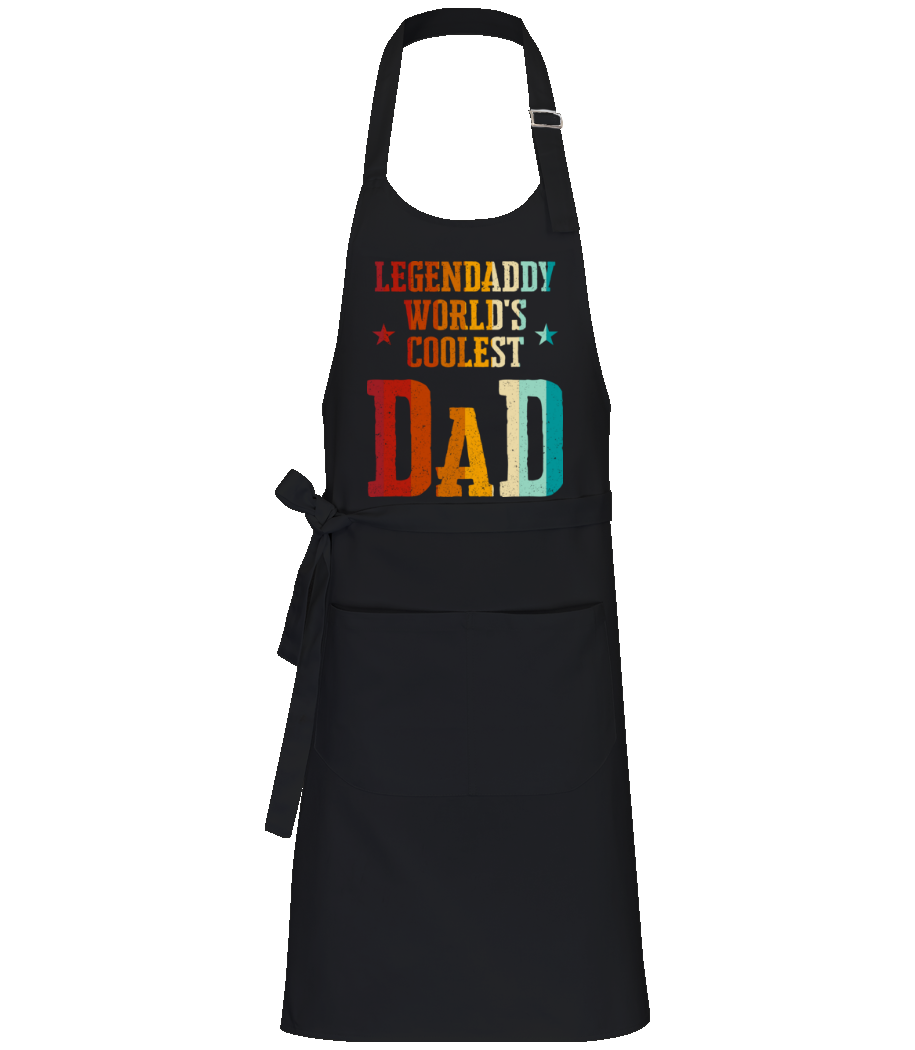 Aperçu: Worlds Coolest Dad - Tablier professionnel - Noir - Devant