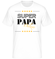 Super Papa Deluxe -  Shirtinator Men's T-Shirt - White - Front