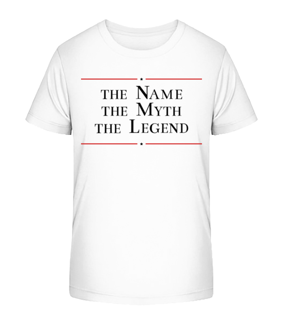 Name The Myth The Legend · Detské bio tričko Stanley Stella 2.0