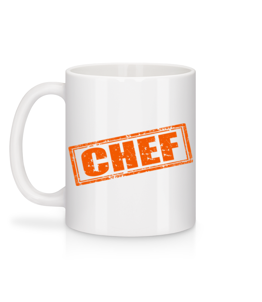 Chef Sign - Mug en céramique blanc - Blanc - Derrière