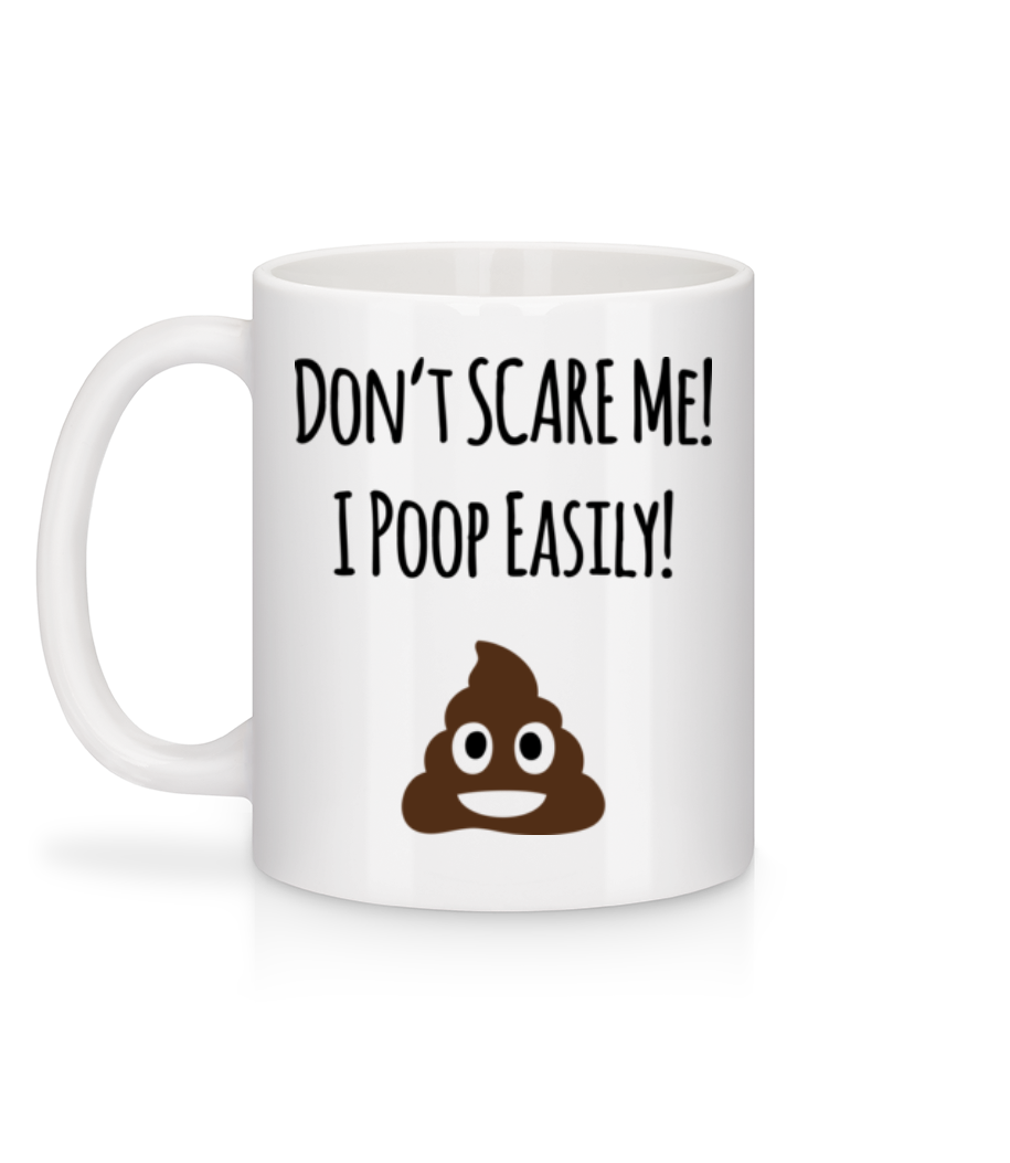 Aperçu: I Poop Easily - Mug en céramique blanc - Blanc - Derrière