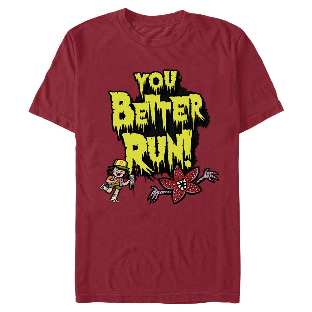 Netflix - Stranger Things - Dustin Better Run - Halloween - Homme T-shirt