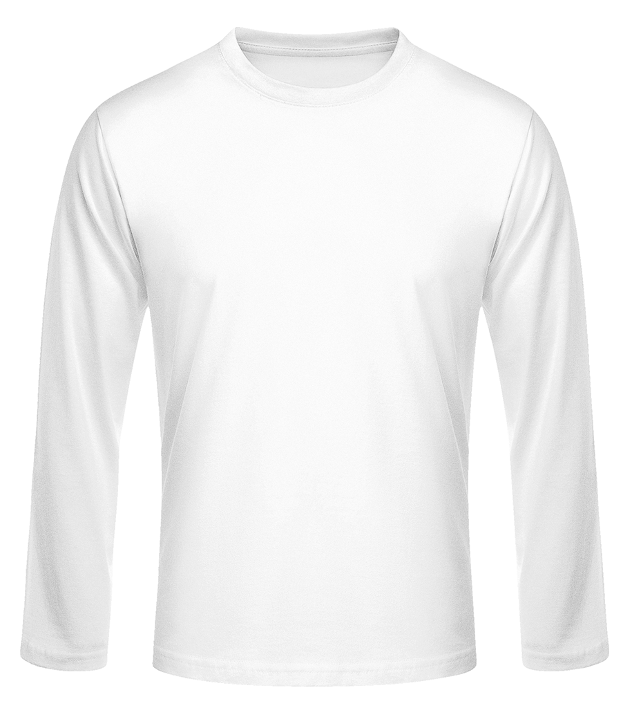 Aperçu: T-shirt à manches longues standard Homme - Blanc - Devant