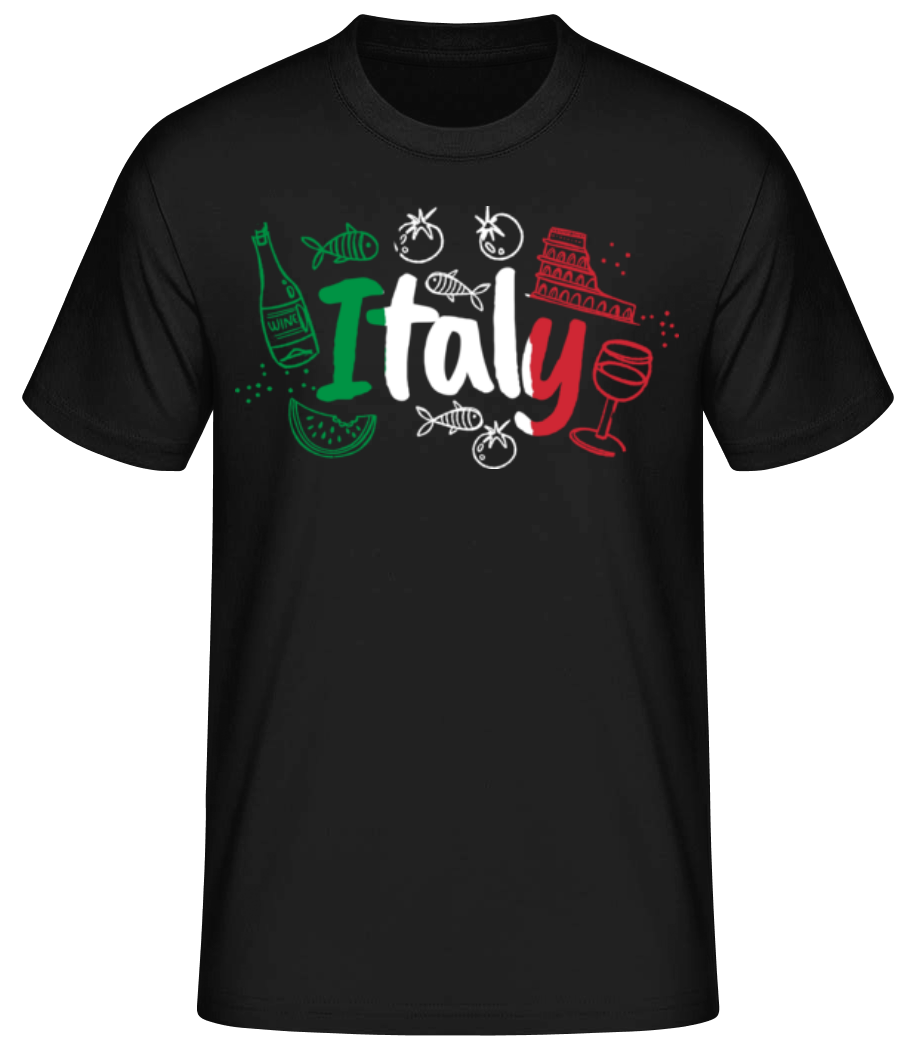 Italy - T-shirt standard Homme - Noir - Devant