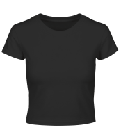 Crop T-Shirt - Schwarz - Vorne