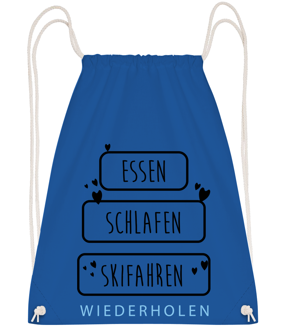 Essen Schlafen Skifahren · Turnbeutel