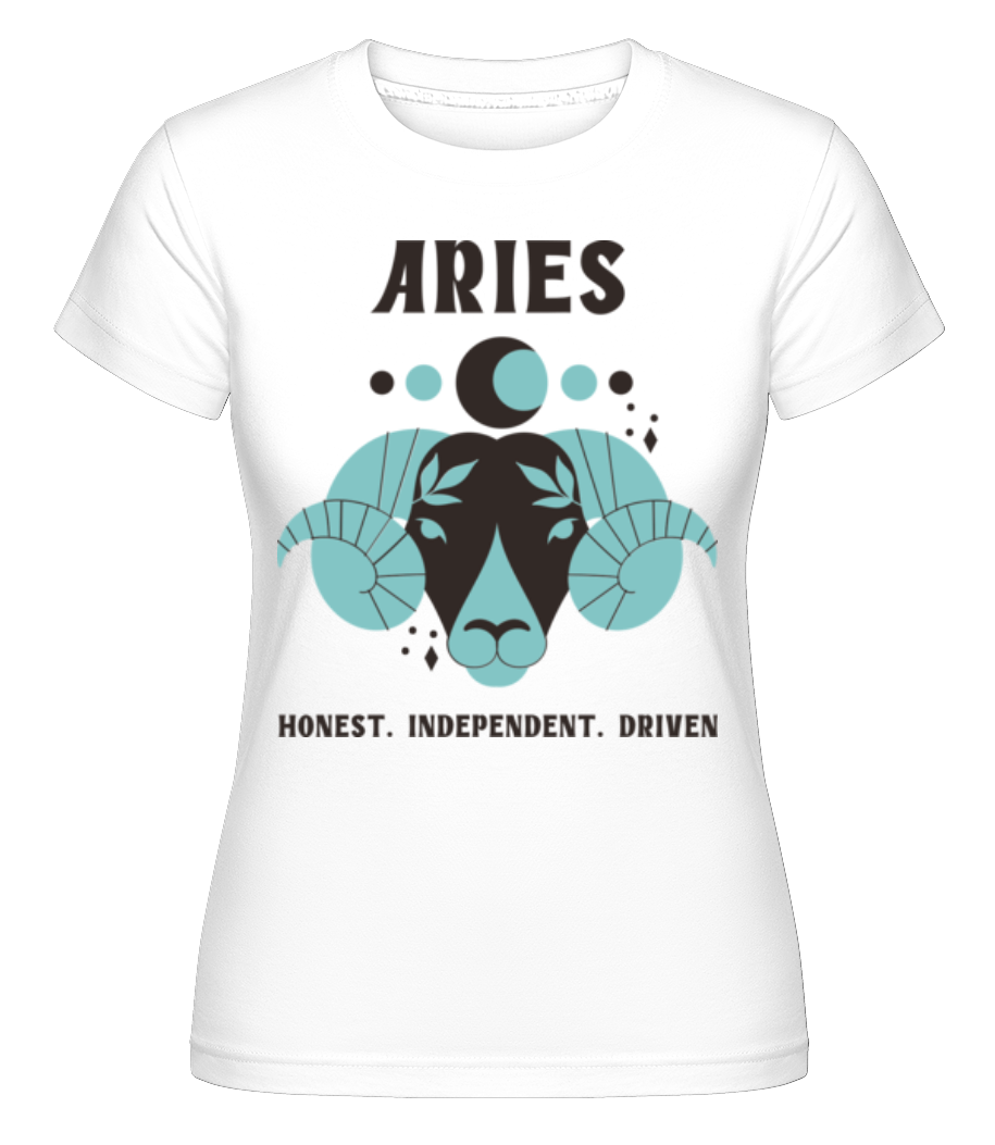 Aperçu: Aries -  T-shirt Shirtinator femme - Blanc - Devant