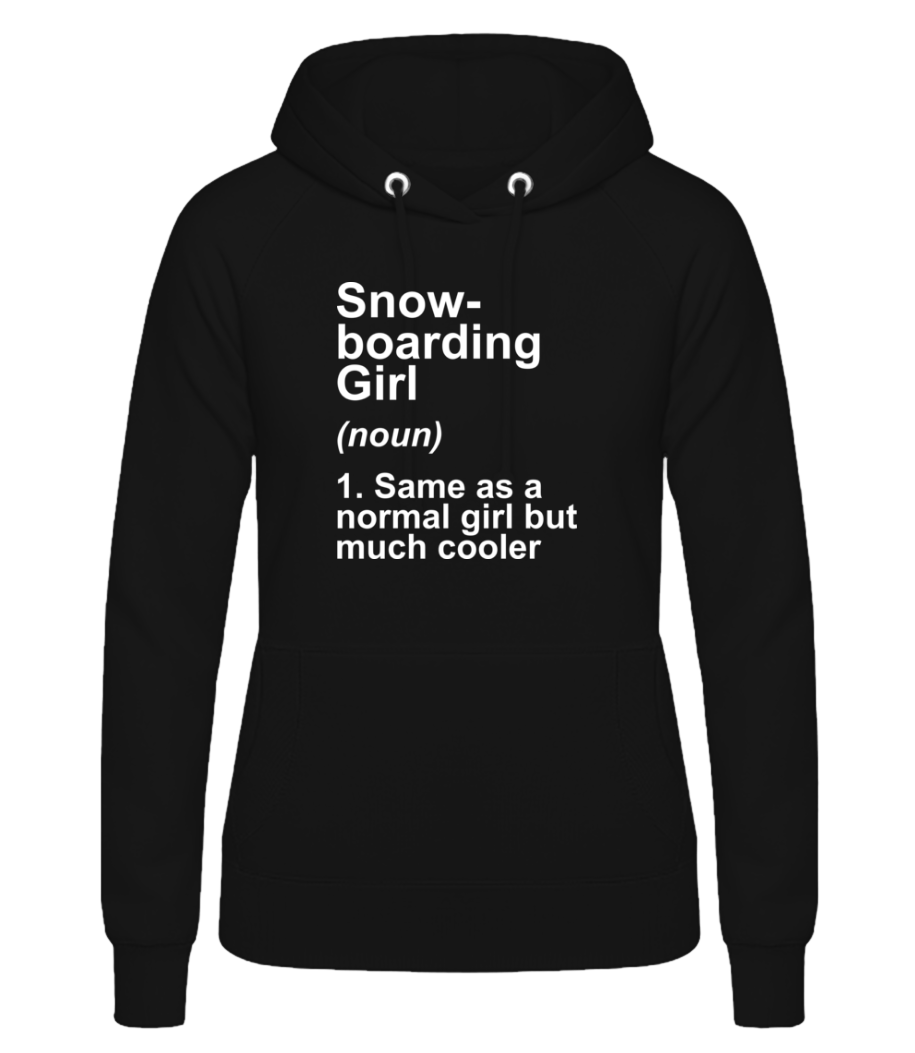 Snowboarding Girl Definition White · Sweat à capuche basique pour femme