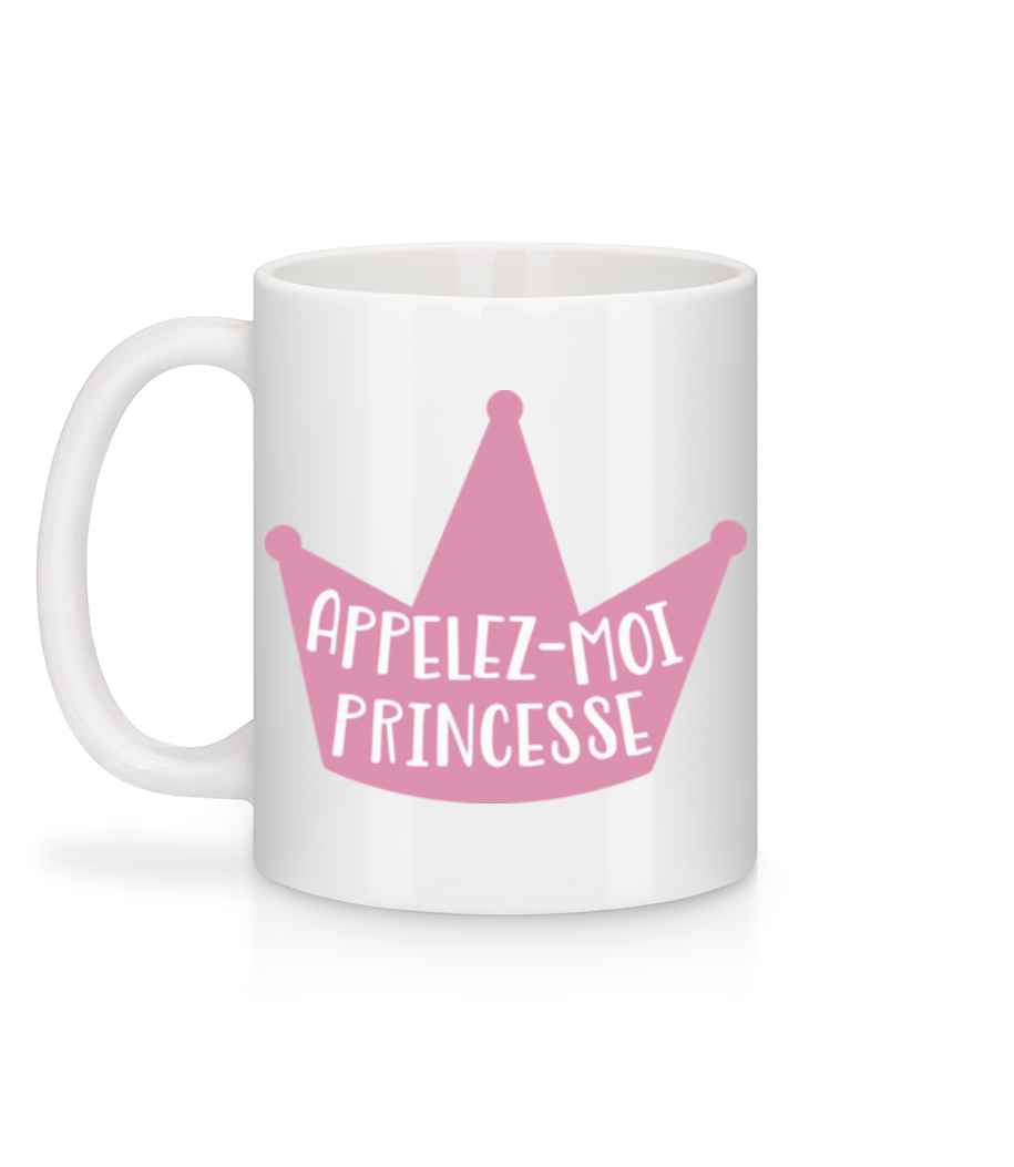 Aperçu: Appelez-Moi Princesse - Mug en céramique blanc - Blanc - Derrière