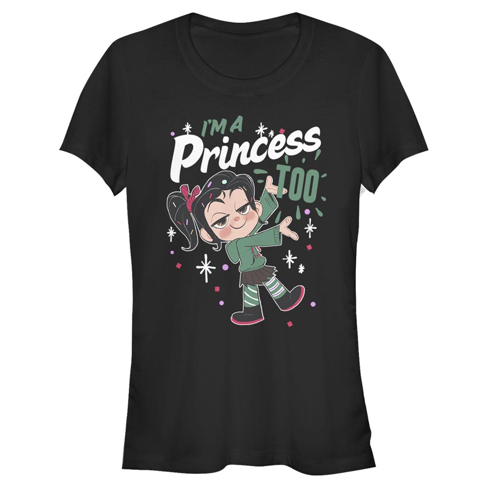 Disney - Les mondes de Ralph - Vanellope Von Schweetz Princess Too - Femme T-shirt - Noir - Devant