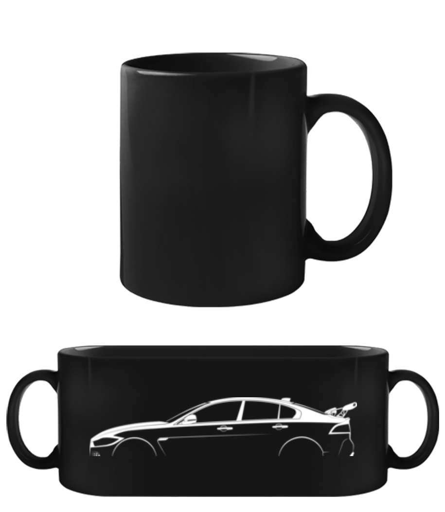 'Jaguar XE Project 8' Silhouette · Tasse Noire