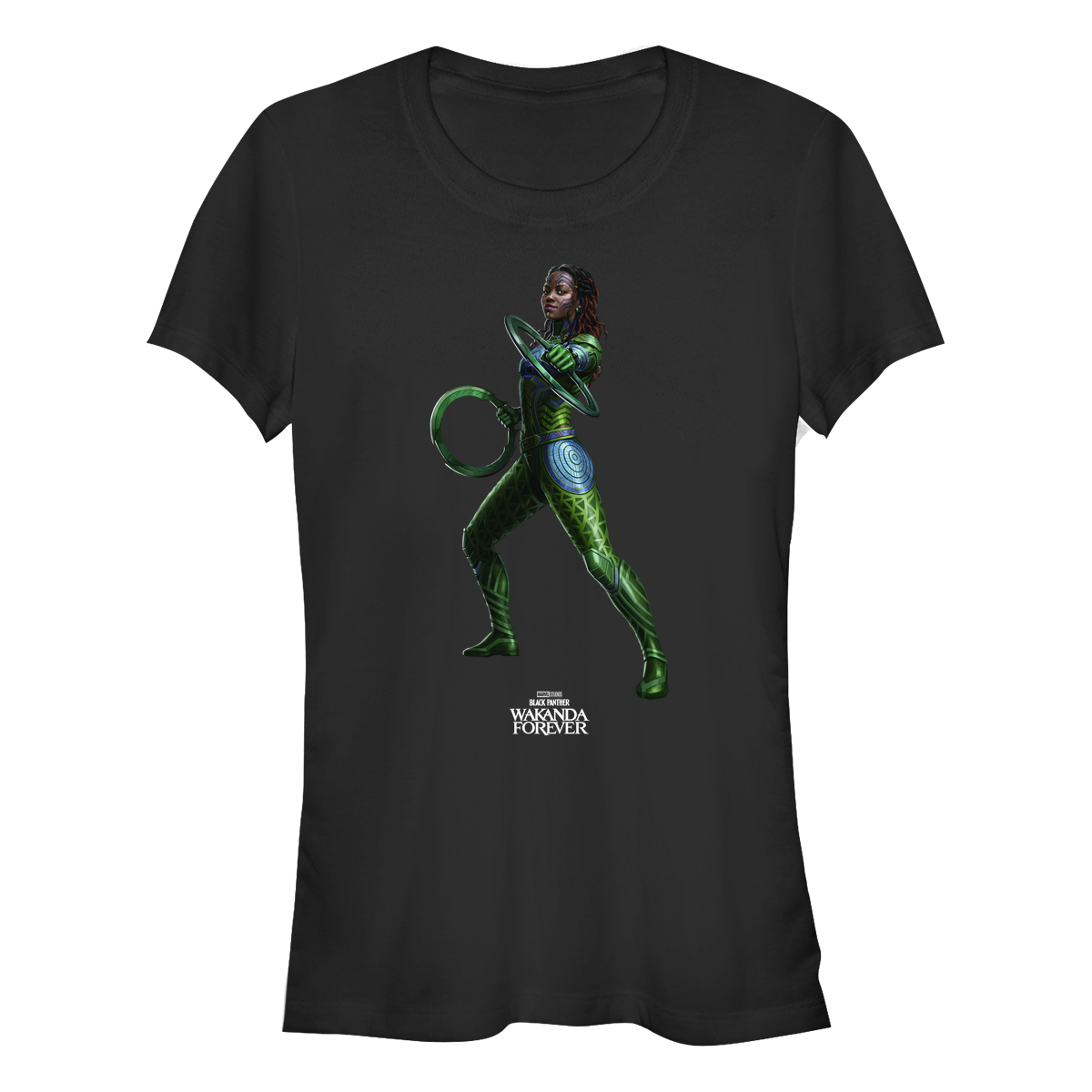 Marvel - Panthère noire Wakanda pour toujours - Nakia Blank - Femme T-shirt - Noir - Devant