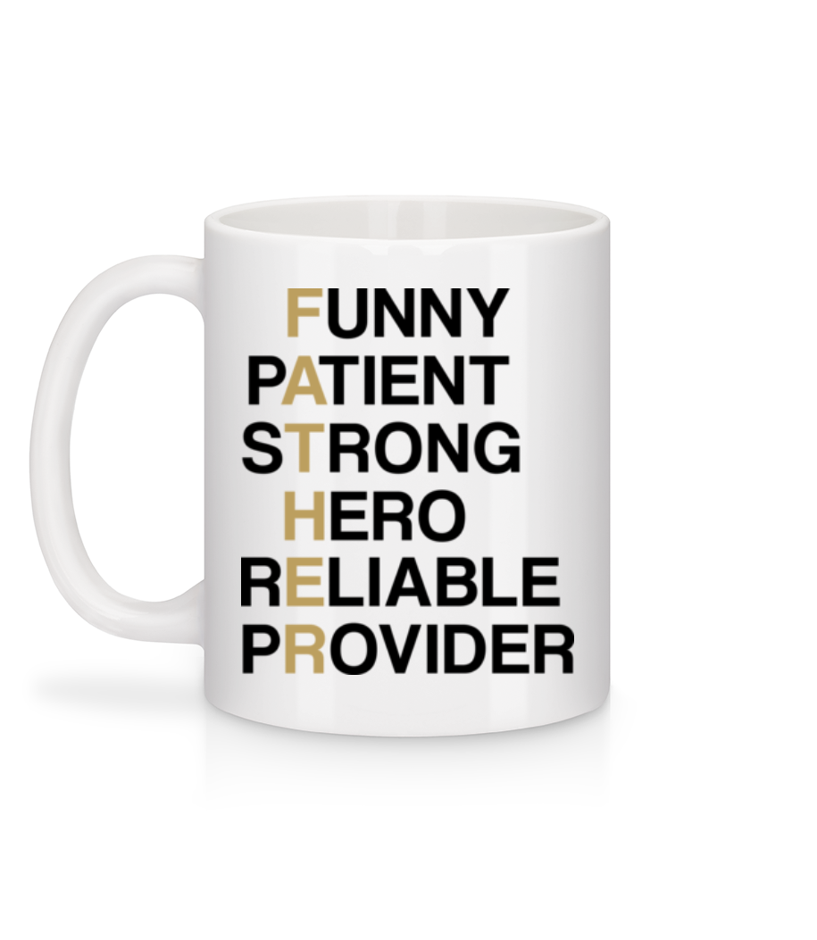 Aperçu: FATHER - Definition - Mug en céramique blanc - Blanc - Derrière