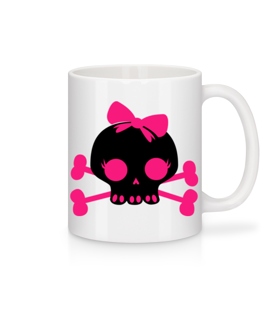 Emo Skull Pink · Mug en céramique blanc