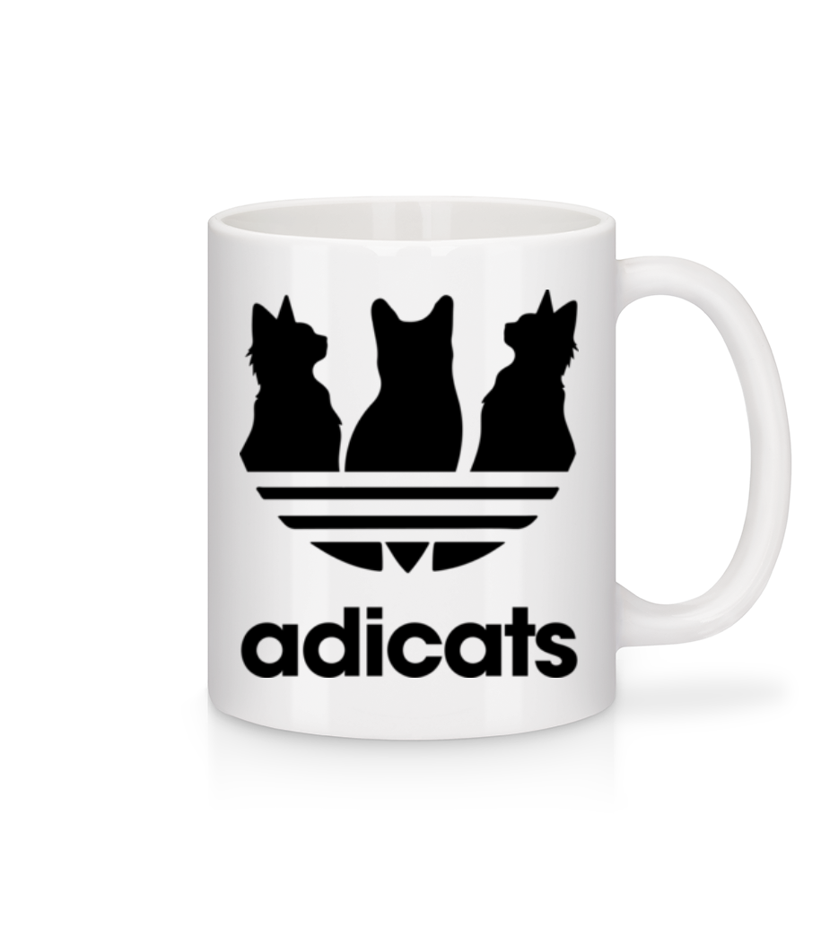 Aperçu: Adicats - Mug en céramique blanc - Blanc - Devant