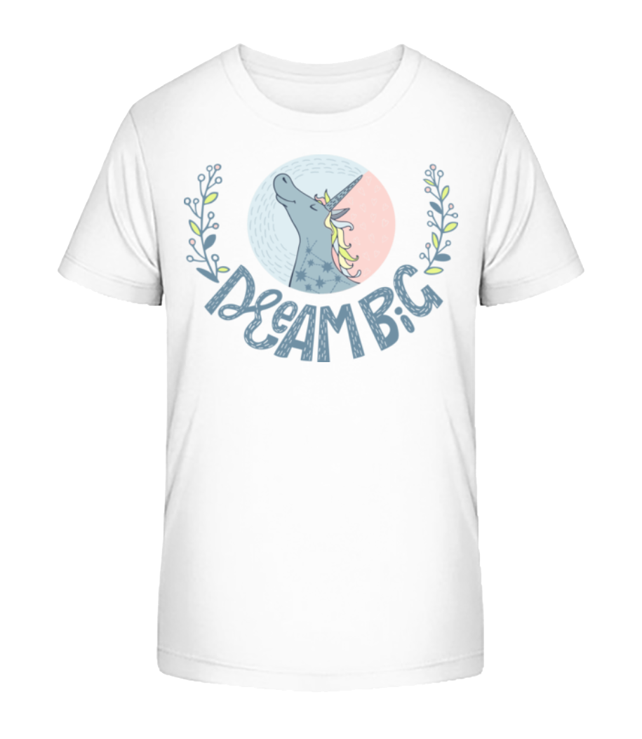 Aperçu: Dream Big Unicorn - T-shirt bio Enfant Stanley Stella 2.0 - Blanc - Devant