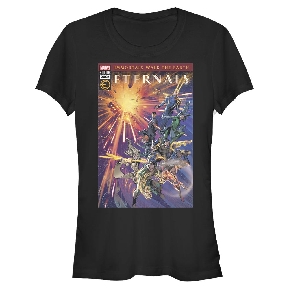 Marvel - Eternals - Photo de groupe Eternals Issue - Femme T-shirt - Noir - Devant