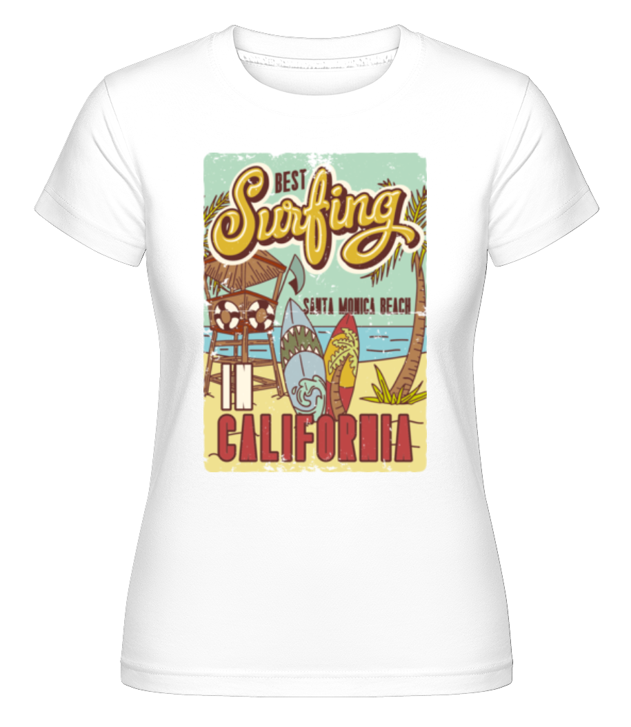 Best Surfing In California -  T-shirt Shirtinator femme - Blanc - Devant